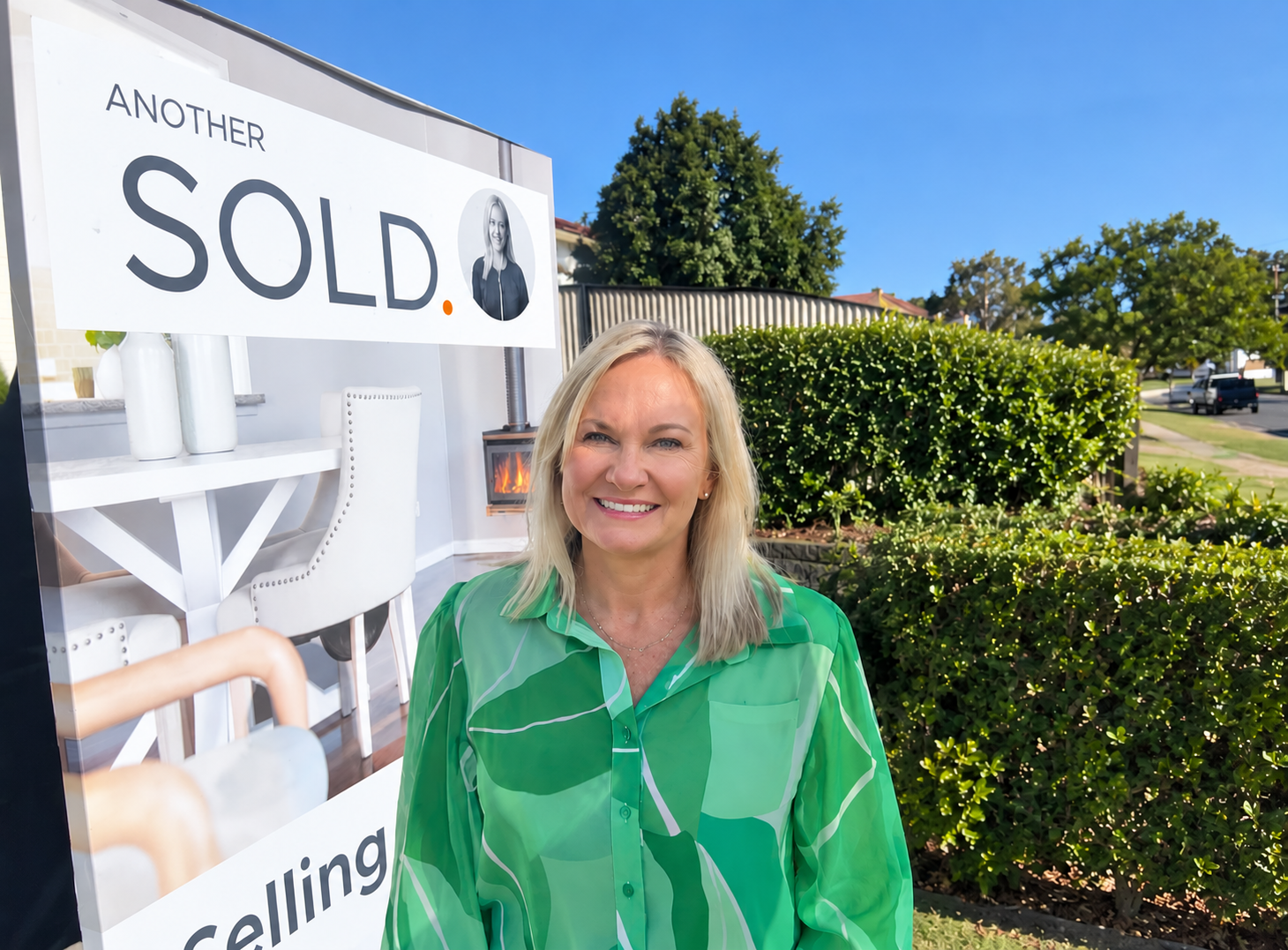 Happy clients celebrating their property purchase